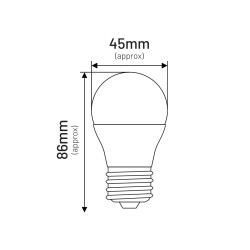 LED G45 E27 7W KULKA  600lm 6500K INQ