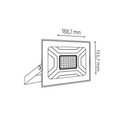 Oprawa naświetlacz LED RINO  50W 4000K 4000lm czarny