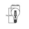 Filament LED E14 5,5W 806lm 6500K G45 kulka