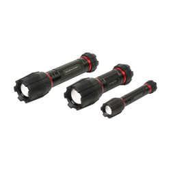 Latarka led 150 ZOOM PRO 3W, 300lm, 2xAA(R6), 3 tryby świecenia, stroboskop, zoom, COB led, IP44, zasięg 50m Nilsen Camp