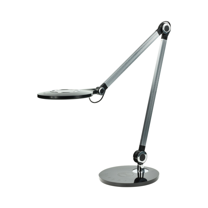 Lampka biurkowa LED Max z ładowarką indukcyjną wireless czarna Nilsen