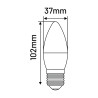 LED C37 E27 7W świeczka 600lm 4000K INQ