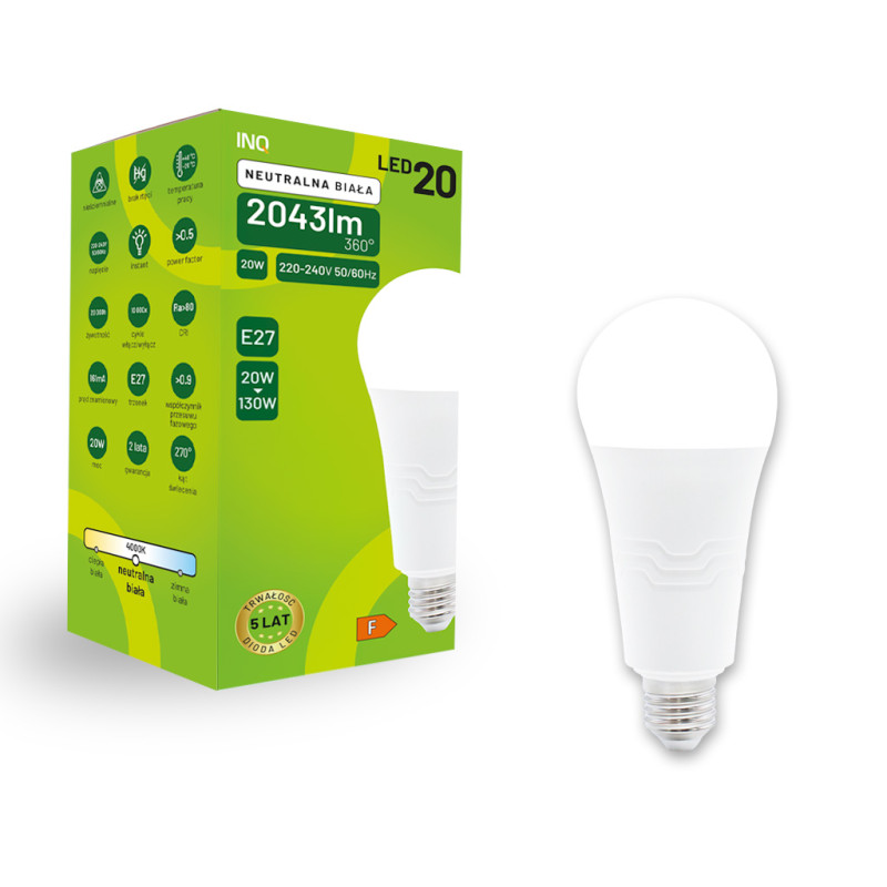LED A70 E27 20W bulb 2043lm 4000K INQ
