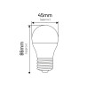 LED G45 E27 9W kulka 820lm 6500K INQ