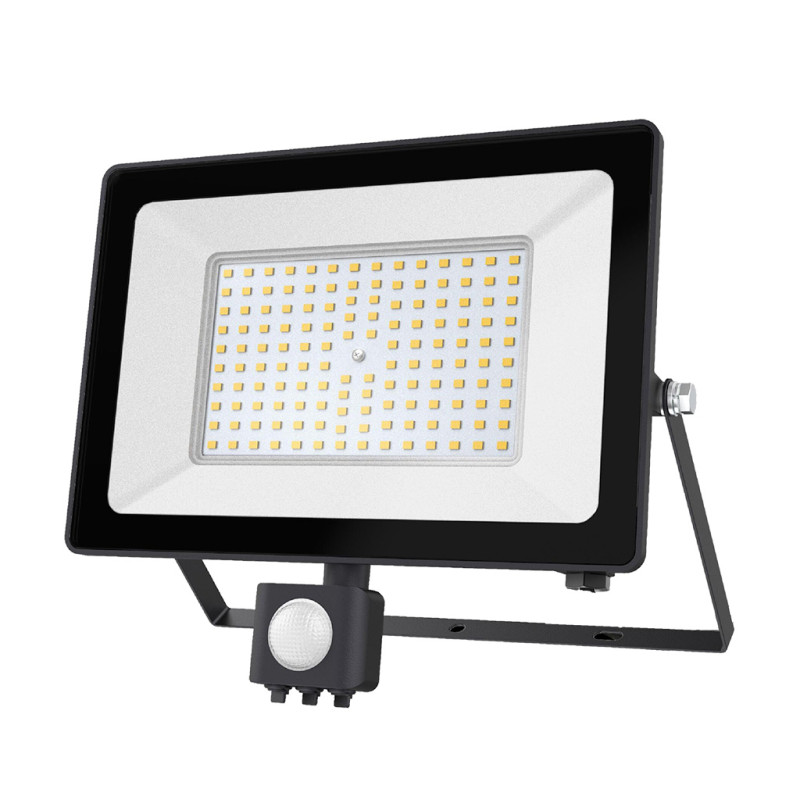 Naświetlacz led RINO2 100W 9000lm 4000K z czujką ruchu PIR czarny