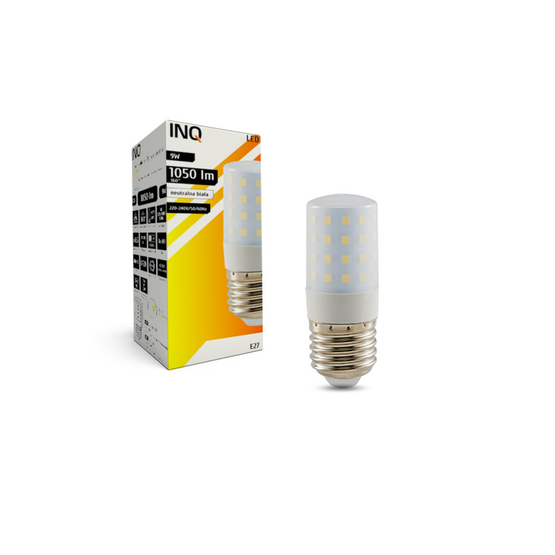 LED PROFI E27 9W T28 1050lm 4000K tubka do plafonier INQ