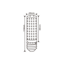 LED PROFI E27 15W T28 1800lm 4000K tubka do plafonier INQ