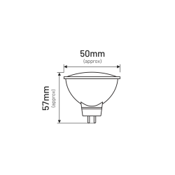 LED MR16 GU5,3 12V 5W 6000K 470lm INQ