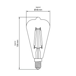 Filament LED ST48 E14 5W 600lm 4000K INQ