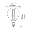 Filament LED gold G45 kulka E14 6W 600lm 2700K INQ