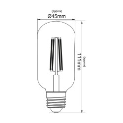 Filament LED T40 tubka E27 4W 450lm 3000K INQ