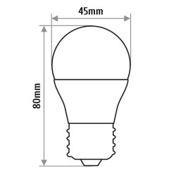 Lampa led P45 E27 7W kulka 470lm 6000K INQ
