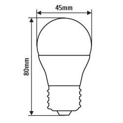 LED P45 E27 9W kulka 620lm 6000K INQ