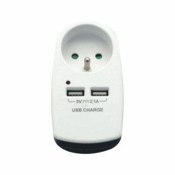 Rozgałęźnik 1 x Z/U + 2GN Ładowarka USB ELEKTRO