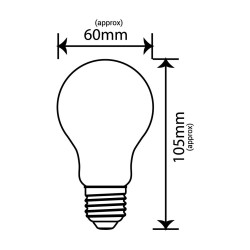 Filament LED A60 bulb E27 8W 1000lm 3000K INQ