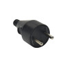 Wtyczka z/u prosta 16A czarna ELEKTRO