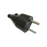 Wtyczka z/u prosta 16A czarna ELEKTRO