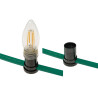 Girlanda IP44 zielona 6m/5 oprawek + gniazdo