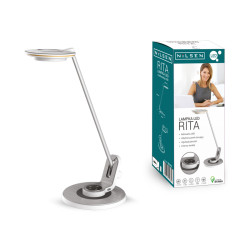 Lampka biurkowa LED Rita srebrna Nilsen