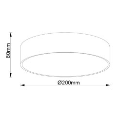 Plafon lampa sufitowa DOT 3721 12W 3000K 780lm fi20cm plafon biały