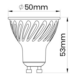 LED GU10 3W 240lm 3000K black body INQ