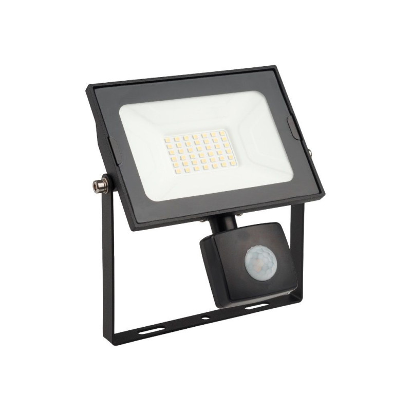 Naświetlacz led RINO 30W 2400lm 4000K z czujką ruchu PIR czarny