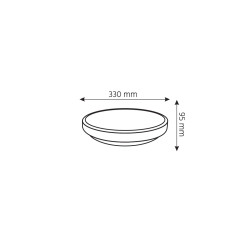 Plafon OSMO 2xE27 fi33 IP20 czarny