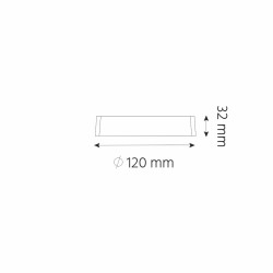 Oprawa downlight LED HARRY n/t 6W 4000K 360lm fi12cm IP20 biała