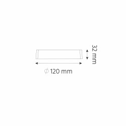 Oprawa downlight LED LARRY n/t 6W 4000K 360lm 12x12cm IP21 biała