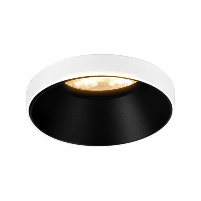 Ozzo oczko sufitowe BIRK-111-BL/WH okrągłe czarno/białe