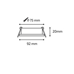 Ozzo oczko sufitowe OLAF-221-AL kwadratowe aluminium