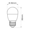 LED PROFI G45 E27 9W kulka 900lm 4000K ceramika INQ