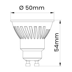 LED PROFI GU10 9W 900lm 4000K ceramika soczewka 120^ INQ