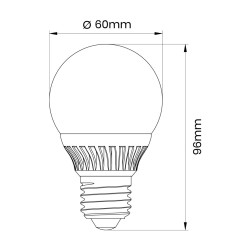 LED G60 E27 12W 1200lm 3000K ceramika INQ