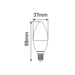 LED C37 E14 4W świeczka 320lm 3000K INQ