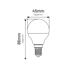 LED G45 E14 7W kulka 600lm 3000K INQ