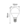 LED G45 E14 7W kulka 600lm 3000K INQ