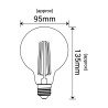 Filament LED G95 E27 6,5W 806lm 3000K INQ