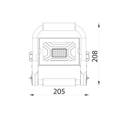 Naświetlacz led RINO 30W 2550lm 4000K stojak czarny