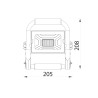 Naświetlacz led RINO 30W 2550lm 4000K stojak czarny