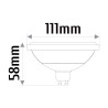LED AR111 GU10 12W 3000K 230V 960lm srebrny INQ