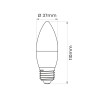 LED PROFI C37 E27 9W świeczka 900lm 4000K ceramika INQ