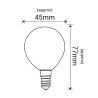 LED milky G45 E14 5,5W kulka 680lm 4000K INQ