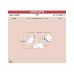 Oprawa MINITOMMY 2L szary X LED GU10 2x45W 4000K