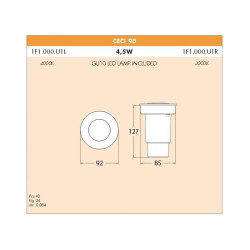 Oprawa najazdowa CECI 90 szary X GU10 45W 4000K