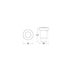 Oprawa najazdowa CECI 90 szary X GU10 45W 4000K