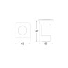Oprawa najazdowa CECI 90-SQ szary X GU10 45W 3000K