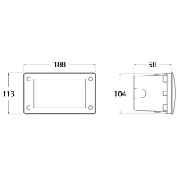 Oprawa elewacyjna LETI 200 czarny Y LED GX53 3W 3000K
