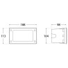 Oprawa elewacyjna LETI 200 czarny Y LED GX53 3W 3000K