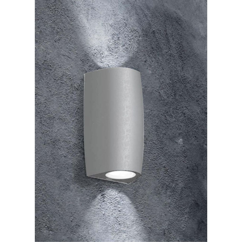 Kinkiet MARTA 90-2L szary X góra-dół LED GU10 2x45W 3000K